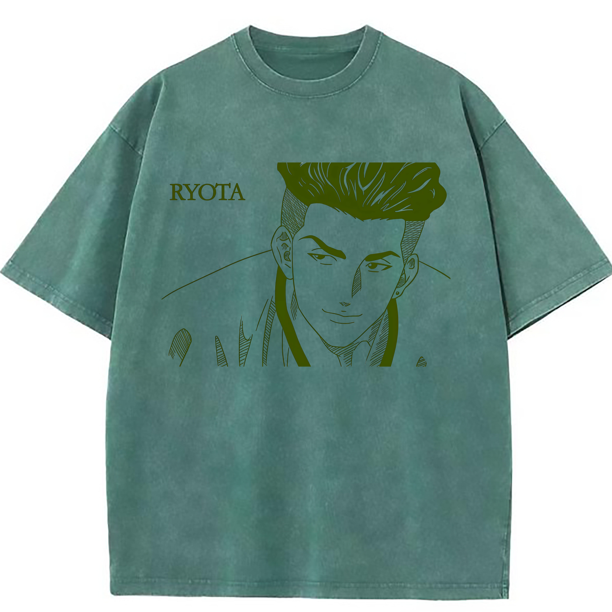 （画像用） SLAM DUNK／スラムダンク 綿100% ヴィンテージ風 半袖Tシャツ（フロントプリント）